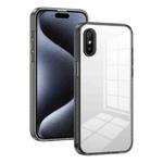 For Xiaomi Redmi 9A 2.5mm Anti-slip Clear Acrylic Hybrid TPU Phone Case(Black)