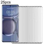 For Huawei P50 Pro+ 25pcs Full Glue 9H HD 3D Curved Edge Tempered Glass Film(Black)