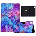 For Lenovo Tab M11/ Xiaoxin Pad 11 2024 Electric Pressed Painted Smart Leather Tablet Case(Petals)