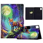 For Lenovo Tab M11/ Xiaoxin Pad 11 2024 Electric Pressed Painted Smart Leather Tablet Case(Moonlight Fox)