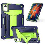 For Lenovo Tab M11/ Xiaoxin Pad 11 2024 T Holder Robot Silicone Hybrid PC Tablet Case(Navy Yellow Green)