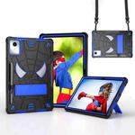 For Lenovo Tab M11/ Xiaoxin Pad 11 2024 Fold-Holder Spider Silicone Hybrid PC Tablet Case(Back Blue)
