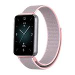 For Honor Band 9 Woven Nylon Loop Watch Band(Pinkish)