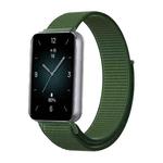 For Honor Band 9 Woven Nylon Loop Watch Band(Army Green)