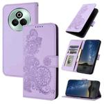 For Realme P3 Pro Datura Flower Embossed Flip Leather Phone Case(Purple)