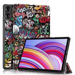 For Xiaomi Redmi Pad Pro 12.1 Custer Painted 3-Fold Stand Leather Smart Tablet Case(Graffiti)