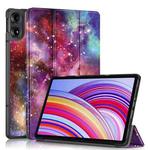 For Xiaomi Redmi Pad Pro 12.1 Custer Painted 3-Fold Stand Leather Smart Tablet Case(Milky Way)