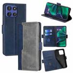 For Motorola Moto G Stylus 5G 2025 Contrast Color Side Buckle Leather Phone Case(Blue + Grey)