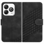 For ZTE Blade A75 4G YX0060 Elephant Head Embossed Phone Leather Case with Lanyard(Black)