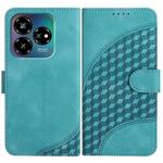 For ZTE Blade V60 Design YX0060 Elephant Head Embossed Phone Leather Case with Lanyard(Light Blue)