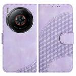 For ZTE nubia Z60S Pro YX0060 Elephant Head Embossed Phone Leather Case with Lanyard(Light Purple)