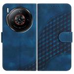 For ZTE nubia Z60S Pro YX0060 Elephant Head Embossed Phone Leather Case with Lanyard(Royal Blue)