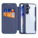 For Samsung Galaxy A55 5G DUX DUCIS Skin X Pro Series PC + TPU Phone Leather Case(Blue)