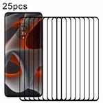 For Motorola Edge 50s Pro 25pcs Edge Glue 9H HD 3D Curved Edge Tempered Glass Film(Black)