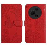 For TCL 60 NxtPaper 4G HT03 Skin Feel Butterfly Embossed Flip Leather Phone Case(Red)