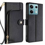 For Xiaomi Redmi Note 13 4G Zipper Bag Leather Phone Case(Black)