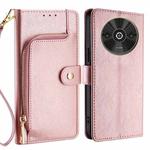 For Xiaomi Redmi A3 4G Zipper Bag Leather Phone Case(Rose Gold)