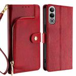 For OnePlus Nord CE4 Zipper Bag Leather Phone Case(Red)