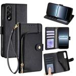 For OnePlus Ace 5 Ultra / Nord 5 Zipper Bag Leather Phone Case(Black)