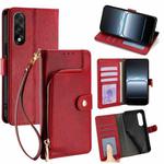 For OnePlus Ace 5 Ultra / Nord 5 Zipper Bag Leather Phone Case(Red)