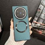 For vivo X Fold5 CD Magsafe Magnetic Cloth Texture Phone Case(Dark Green)