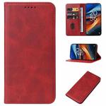 For TCL 50 SE Magnetic Closure Leather Phone Case(Red)