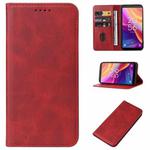 For TCL 501 Magnetic Closure Leather Phone Case(Red)