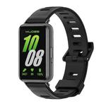 For Samsung Galaxy Fit 3 Mijobs Flat Hole Silicone Watch Band(Black)