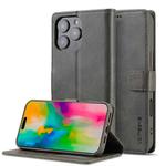 LC.IMEEKE Calf Texture Horizontal Flip Leather Case For iPhone 16 Pro Max(Grey)