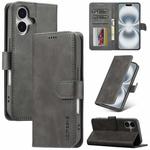 LC.IMEEKE Calf Texture Horizontal Flip Leather Case For iPhone 17(Grey)