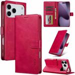 LC.IMEEKE Calf Texture Horizontal Flip Leather Case For iPhone 17 Pro(Red)