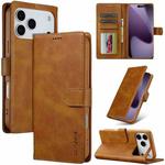 LC.IMEEKE Calf Texture Horizontal Flip Leather Case For iPhone 17 Pro Max(Yellow)