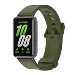 For Samsung Galaxy Fit 3 Mijobs Silicone Watch Band(Army Green+Black)