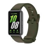 For Samsung Galaxy Fit 3 Mijobs Silicone Watch Band(Khaki Green+Black)