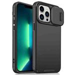 For iPhone 13 Pro Max Sliding Camshield TPU + PC Phone Case(Black)