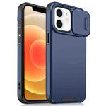 For iPhone 12 / 12 Pro Sliding Camshield TPU + PC Phone Case(Blue)