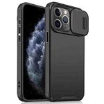 For iPhone 11 Pro Max Sliding Camshield TPU + PC Phone Case(Black)