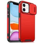 For iPhone 11 Sliding Camshield TPU + PC Phone Case(Red)