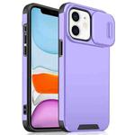 For iPhone 11 Sliding Camshield TPU + PC Phone Case(Purple)