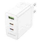 BOROFONE BN12 PD65W Type-C + QC3.0 USB + Dual Type-C Charger, EU Plug(White)