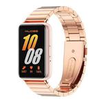 For Samsung Galaxy Fit 3 Mijobs Bamboo Metal Watch Band(Rose Gold)
