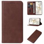 For Honor 100 Pro Magnetic Closure Leather Phone Case(Brown)