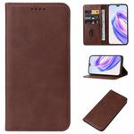 For Honor X50i+ Magnetic Closure Leather Phone Case(Brown)