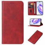 For Honor X50i+ Magnetic Closure Leather Phone Case(Red)