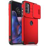 For Motorola Edge 2022 Sliding Camshield TPU + PC Phone Case(Red)