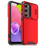 For Samsung Galaxy A03s US Sliding Camshield TPU + PC Phone Case(Red)