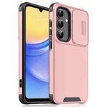 For Samsung Galaxy A15 Sliding Camshield TPU + PC Phone Case(Pink)