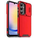 For Samsung Galaxy A25 5G Global Sliding Camshield TPU + PC Phone Case(Red)
