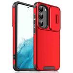 For Samsung Galaxy S22+ 5G Sliding Camshield TPU + PC Phone Case(Red)