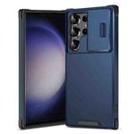 For Samsung Galaxy S23 Ultra 5G Sliding Camshield TPU + PC Phone Case(Blue)